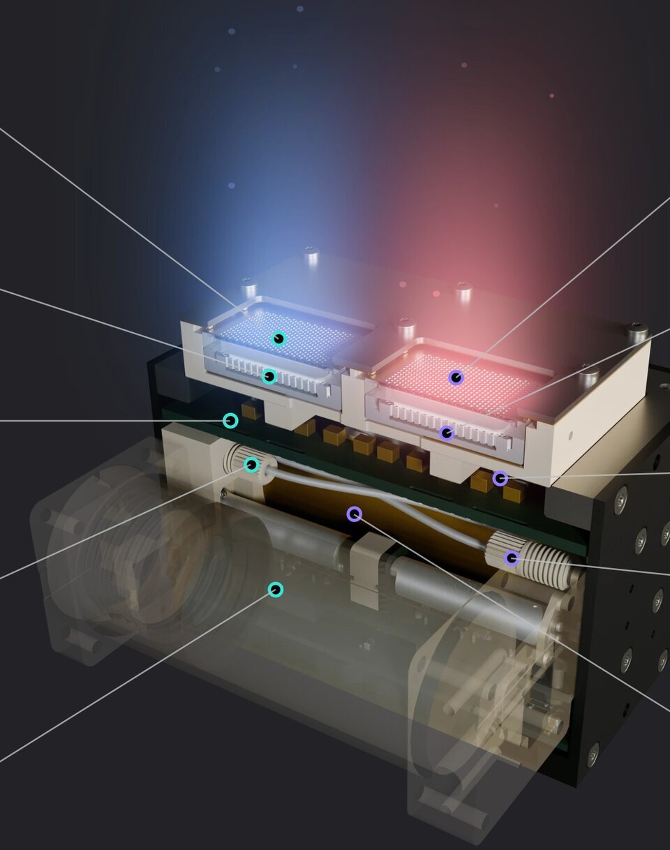 Cutaway render of ATHENA NANO with both emitters firing